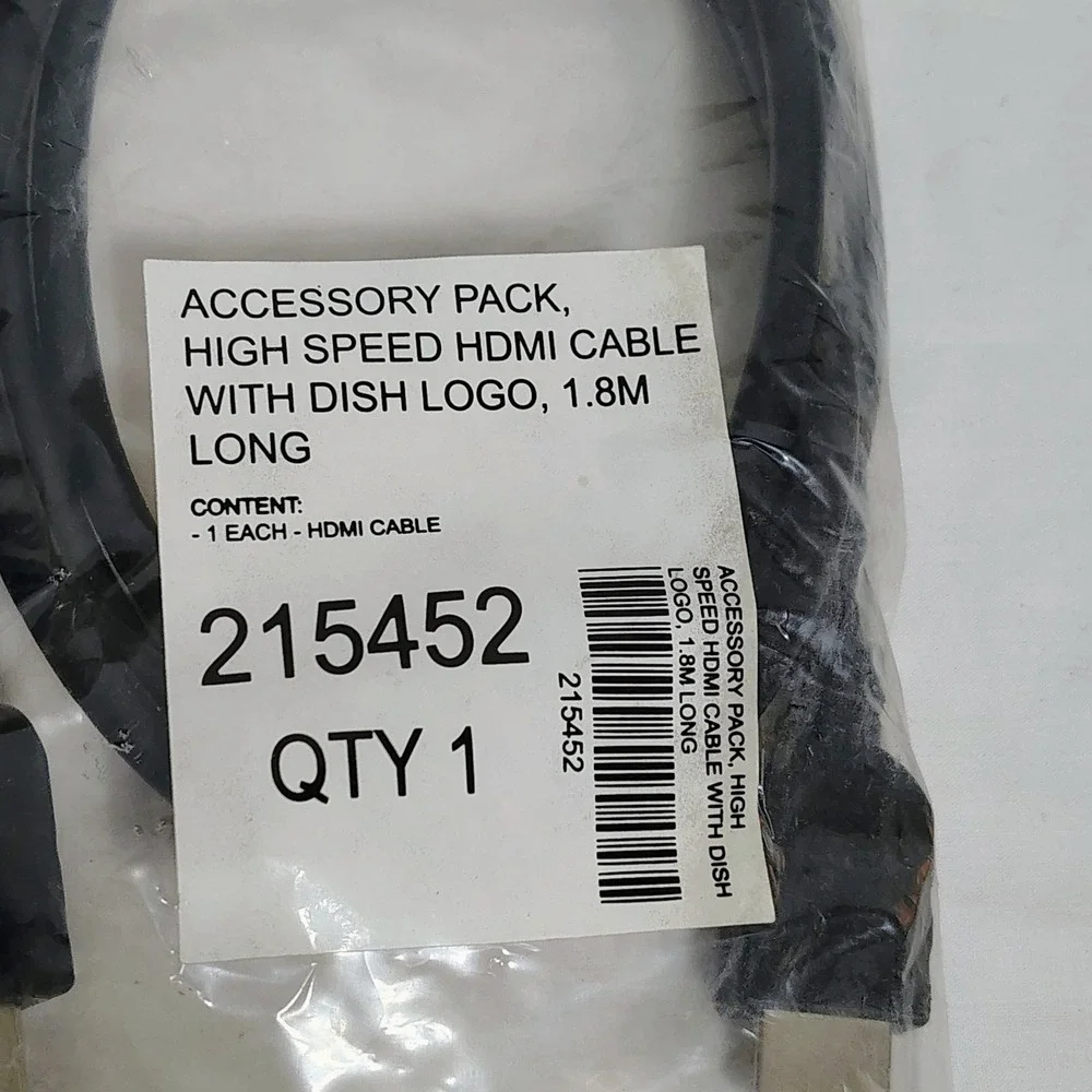Accessory Pack High Speed‎ HDMI Cable Dish Logo 1.8m Long New